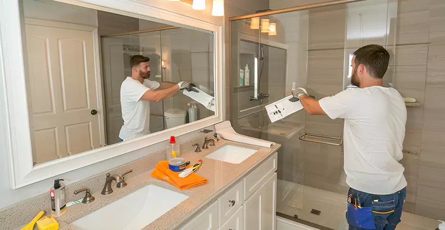 Simple Modern Bathroom Remodel in Moscow